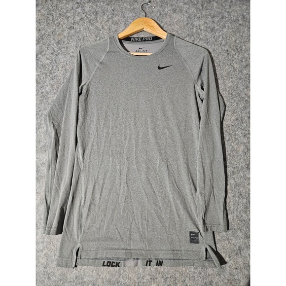 Nike Other - Nike Pro Compression Shirt Mens Large Gray Long Sleeve Dri-Fit